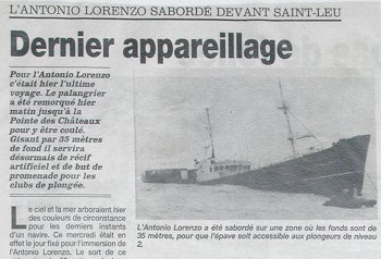 Spot de l’Antonio Lorenzo | Sites de plongée à la Réunion Spot de l'Antonio Lorenzo | Sites de plongée à la Réunion